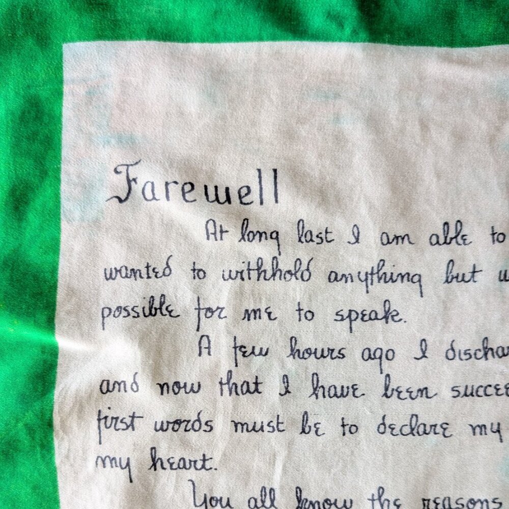 Vintage A King's Farewell Silk Scarf Handkerchief 1936 King Edward VIII Britain - Picture 3 of 10